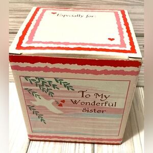 Sister Mug with Special Message & Gift Box with Pink and Red Accents